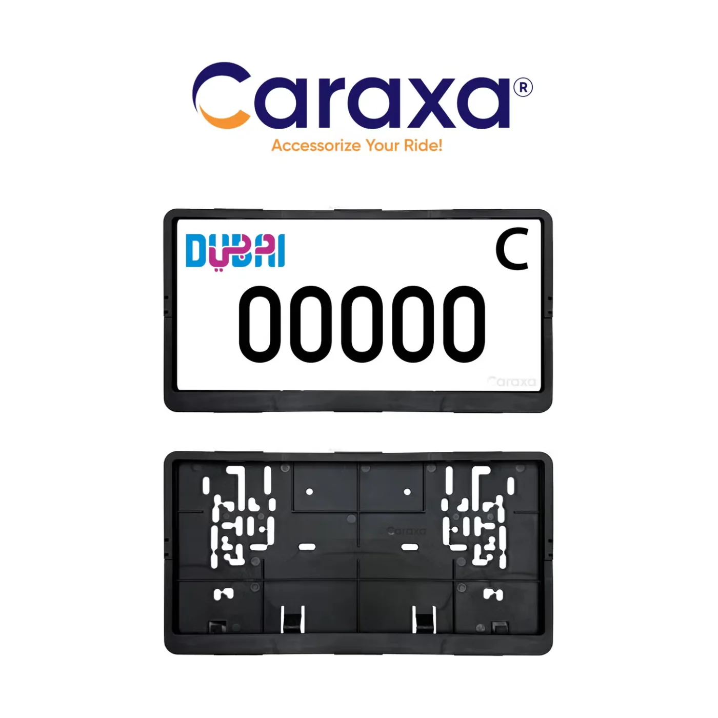 Car Number Plate Holder License Plate Cover Frames 1Set Pair Dubai Standard Size 31Cm Number Plate